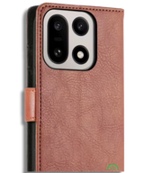Bookcase Hoesje OnePlus 15 Bruin Magnetische klepsluiting