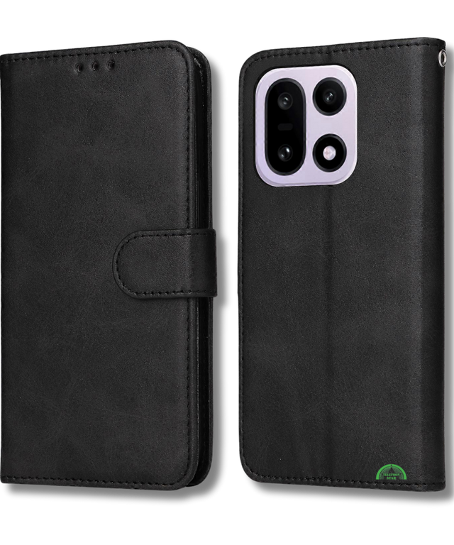 Bookcase Hoesje OnePlus 15 Zwart Magnetische klepsluiting