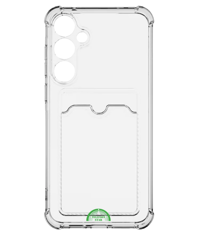 Hoesje voor Samsung S25 Plus Transparant met Kaarthouder, Praktisch, Slank & Schokbestendig