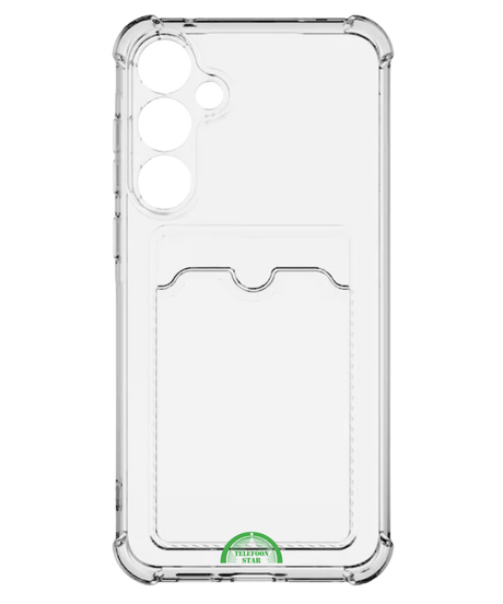 Hoesje voor Samsung S23 Transparant met Kaarthouder, Praktisch, Slank & Schokbestendig