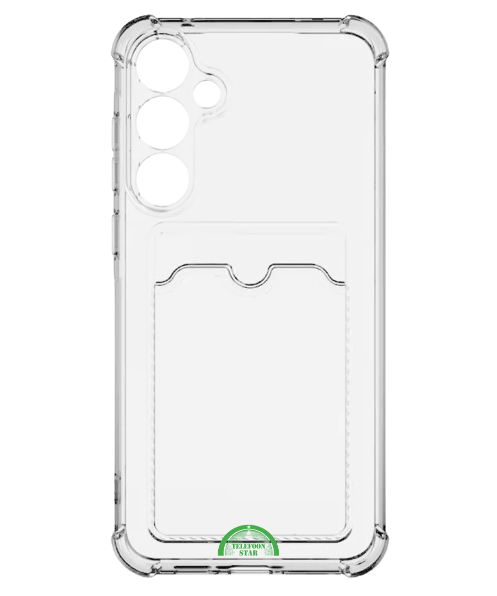 Hoesje voor Samsung S25 Plus Transparant met Kaarthouder, Praktisch, Slank & Schokbestendig