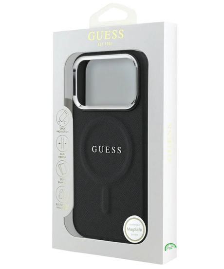 Hoesje voor iPhone 17 Pro Max Zwart Guess Slank, stevig en nauwkeurig