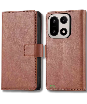 Bookcase Hoesje OnePlus 15 Bruin Magnetische klepsluiting