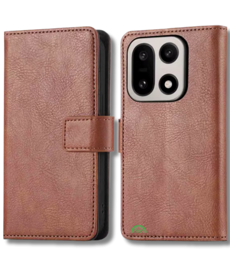 Bookcase Hoesje OnePlus 15 Bruin Magnetische klepsluiting
