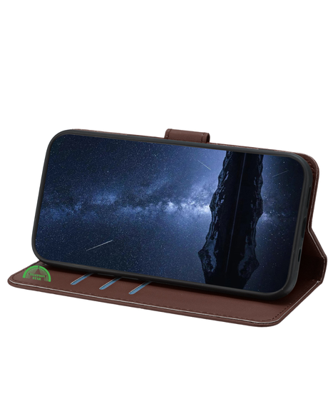 Hoesje voor Xiaomi Redmi A7 Pro Wallet Case Bruin Duurzaam Comfortabele grip