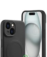 Hoesje voor iPhone 15 Plus Zwart MagSafe Silicone