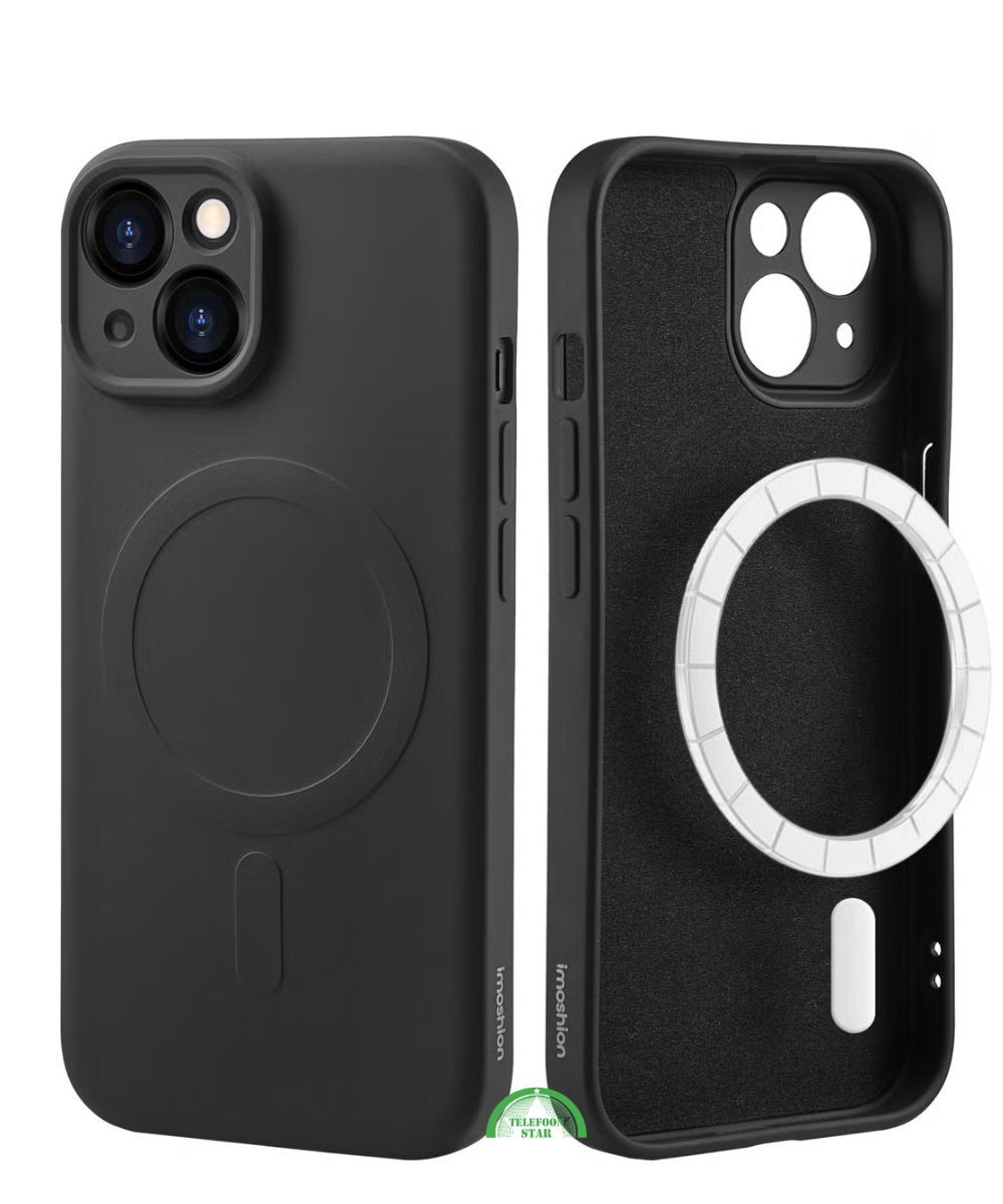Hoesje voor iPhone 15 Plus Zwart MagSafe Silicone