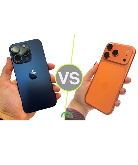 iPhone 15 Pro naar iPhone 17 Pro Blauw Transformer Flex Case