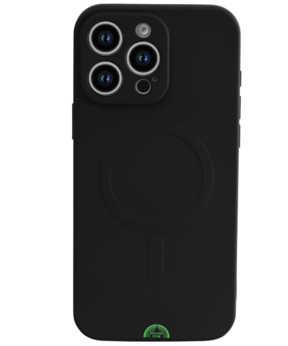 Hoesje voor iPhone 14 Pro &ndash; Zwart MagSafe, Silicone en Sterk