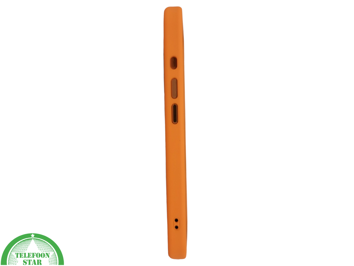 iPhone 16 Plus oranje transparant met schokbestendige bescherming