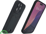 iPhone 16 Pro Zwart Hoesje Met Kaarthouder Stevige Bescherming Rugcover