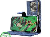 iPhone 15 Pro Max Jeans Look Hoesje &ndash; Stoere Bookcase met Pasjeshouder | Telefoonstar