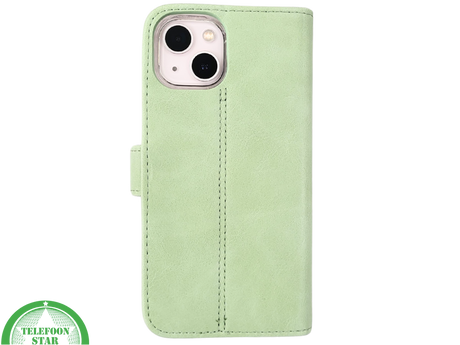 Mintgroen Bookcase Hoesje iPhone 13 en 14 Wallet Case met Magneetsluiting | &euro;14,95