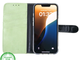 Mintgroen Bookcase Hoesje iPhone 13 en 14 Wallet Case met Magneetsluiting | &euro;14,95