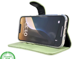 Mintgroen Bookcase Hoesje iPhone 13 en 14 Wallet Case met Magneetsluiting | &euro;14,95