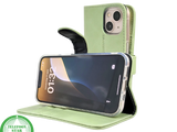 Mintgroen Bookcase Hoesje iPhone 13 en 14 Wallet Case met Magneetsluiting | &euro;14,95