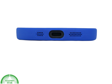 iPhone 16 Pro Blauw Hoesje Mat Design Met Verhoogde Camerabescherming