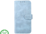 Lichtblauw Bookcase Hoesje iPhone 13 en 14 Met Sluitbandje en Pasjeshouder prijs goedkoop &euro;14,95