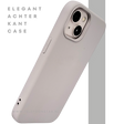 Siliconen Cover iPhone 13 / 14 &ndash; Mat Lichtgrijs | Minimalistische Bescherming