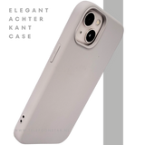 Siliconen Cover iPhone 13 / 14 &ndash; Mat Lichtgrijs | Minimalistische Bescherming