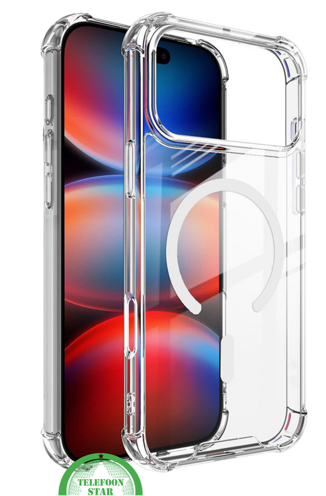 Clear case hoesje voor iPhone 17 Pro Max met MagSafe &ndash; ultra‑dun &amp; stevig, silicone, Slank en flexibel ontwerp | Telefoonstar