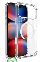 Clear case hoesje voor iPhone 17 Pro Max met MagSafe – ultra‑dun & stevig, silicone, Slank en flexibel ontwerp | Telefoonstar