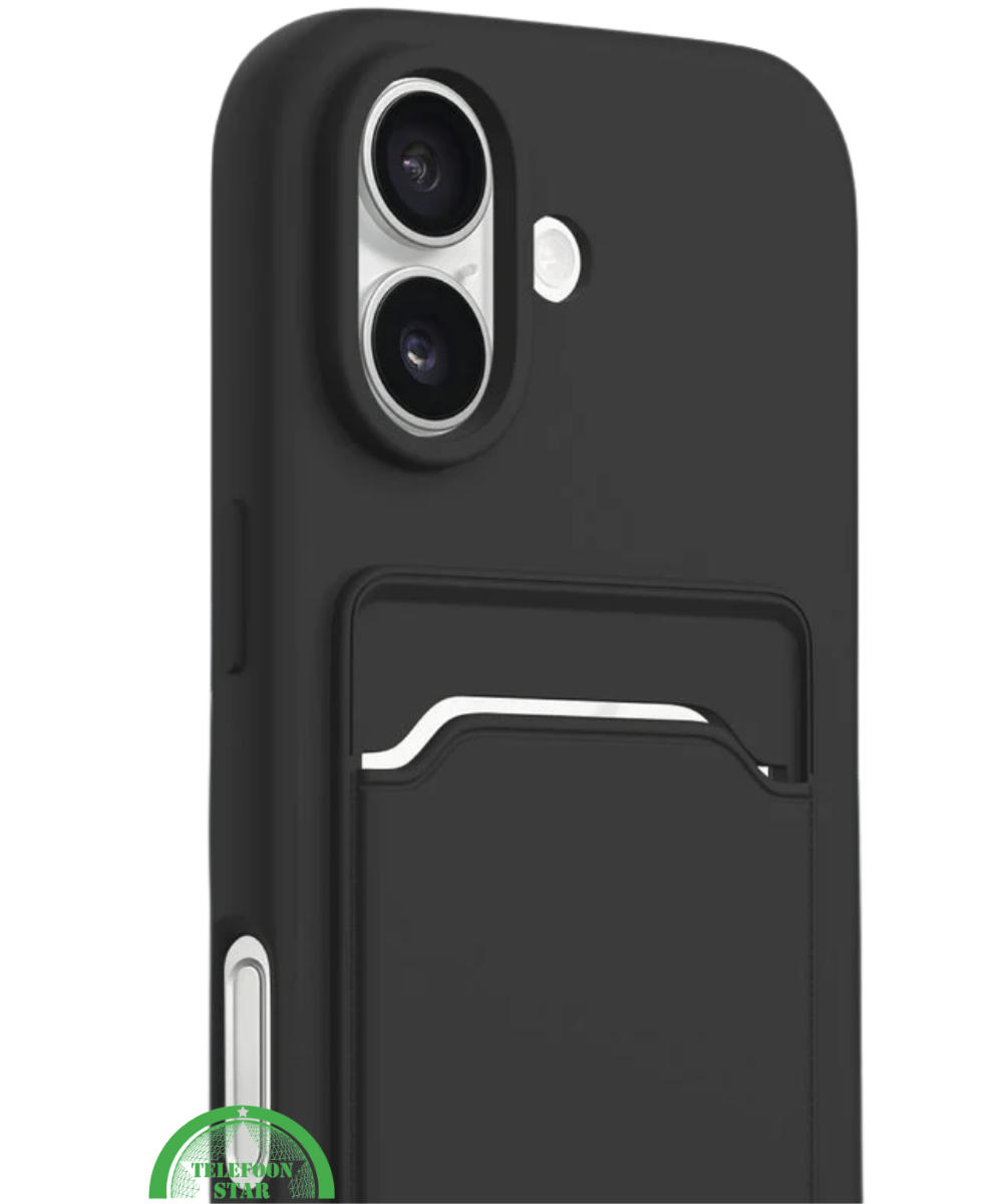Hoesje voor iPhone 16 Backcover met Pasjesvak - Bescherming &amp; Gemak