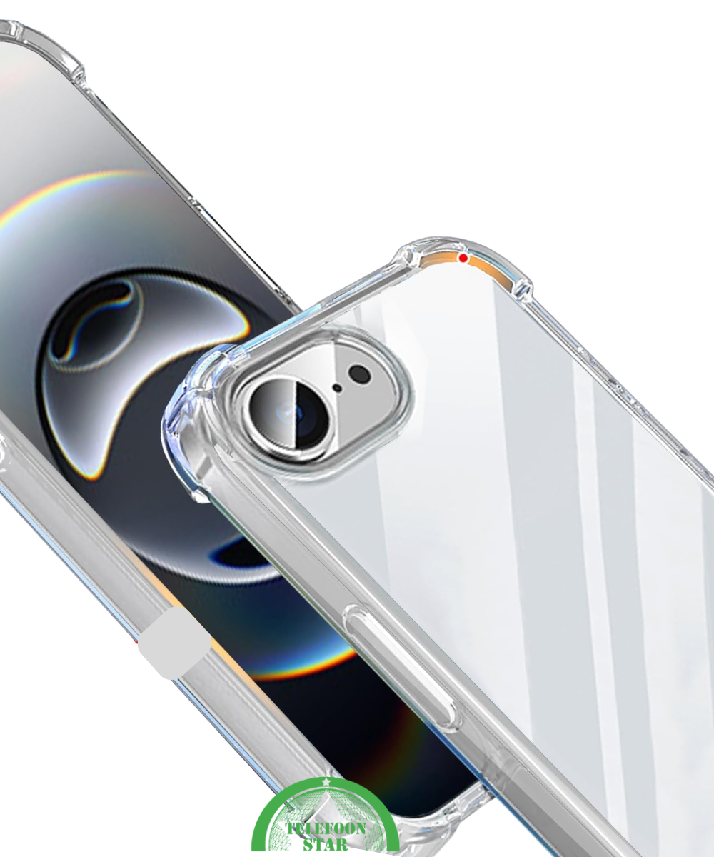 Silicone Hoesje voor iPhone 16E Anti-Shock TPU, Slank, Schokbestendig &amp; Helder Design