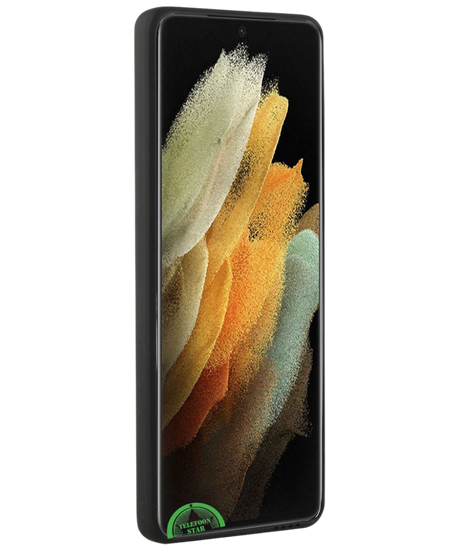 Hoesje voor Samsung S24 Ultra Zwart Transparant, Kaartvak, Praktisch, Slank & Shockproof