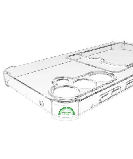 Hoesje voor Samsung S25 FE Transparant met Kaarthouder, Praktisch, Slank & Schokbestendig