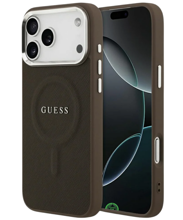 Hoesje voor iPhone 17 Pro Max Bruin Guess Slank, stevig en nauwkeurig