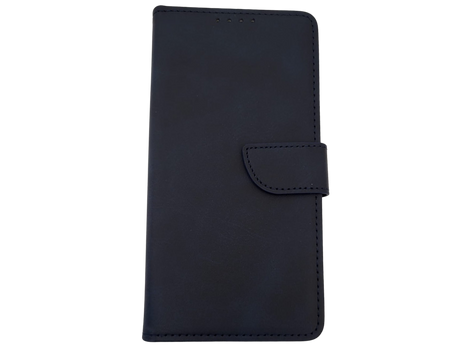 Luxe Boek Case Hoesje iPhone 16E blauw Leerlook