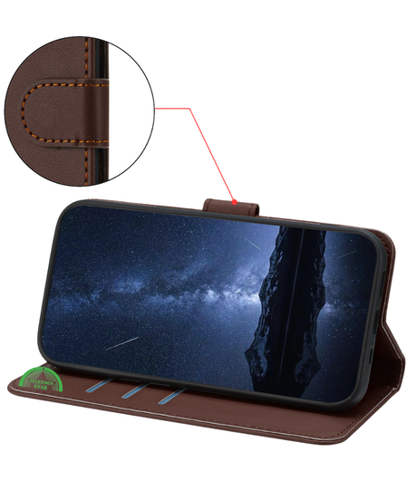 Hoesje voor Xiaomi Redmi A7 Pro Wallet Case Bruin Duurzaam Comfortabele grip