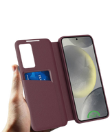 Samsung Galaxy S26 Ultra Hoesje Rood Smart View Bookcase met Pasjeshouder