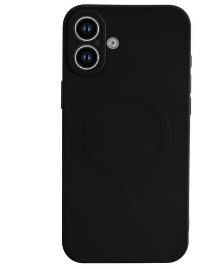 Hoesje voor iPhone 16 Plus Case Zwart Magnetische Back Cover Bescherming