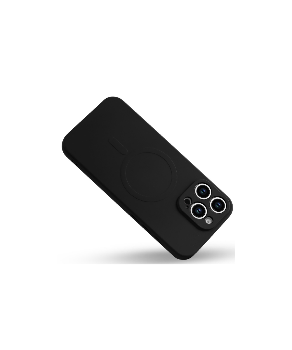 Hoesje voor iPhone 15 Pro Max Zwart MagSafe Silicone