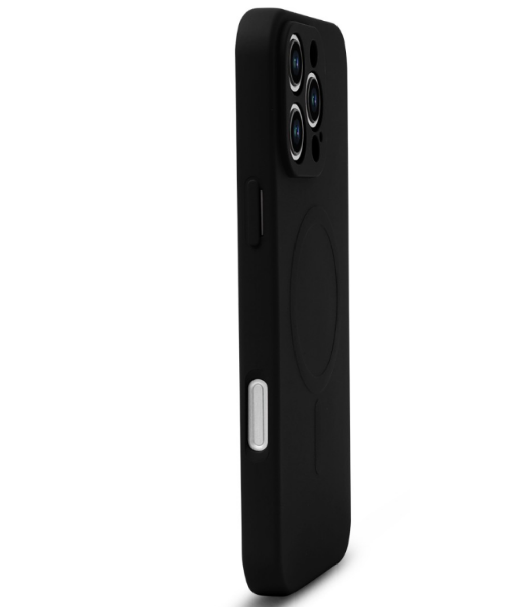 Hoesje voor iPhone 15 Pro Max Zwart MagSafe Silicone