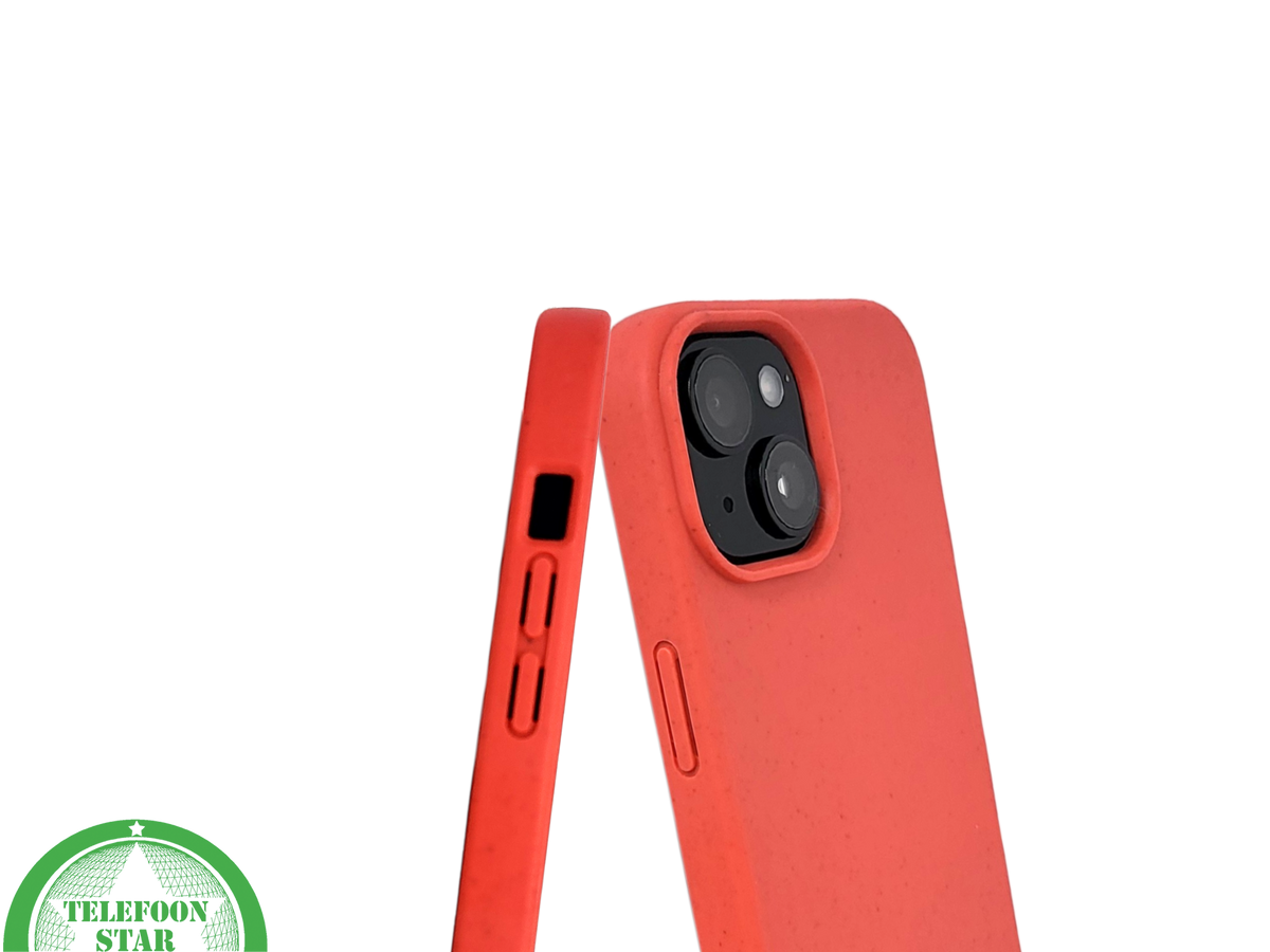 iPhone 15 Hoesje &ndash; Oranje Met Spikkeltextuur | Fel, Fris &amp; Functioneel