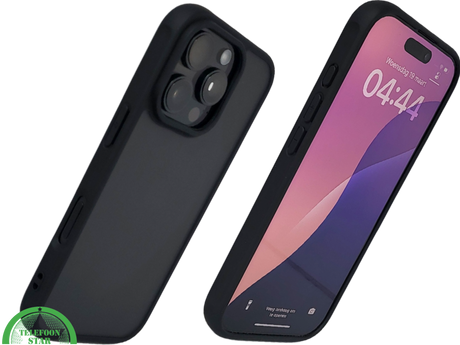 iPhone 16 Pro Zwart Hoesje Mat Design Strakke Achterkant Bescherming