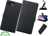 iPhone 16E Luxe Bookcase Hoesje Zwart &ndash; Wallet Case met Standfunctie