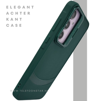 Hoesje voor Samsung A37 Groen met Camera Slider