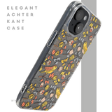 iPhone 15 Plus Hoesje &ndash; Herfstvogels Design met Transparante Rand | Kleurrijk &amp; Beschermend