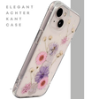 Bloemen Hoesje iPhone 13 / 14 &ndash; Transparant Met Echte Bloemenlook