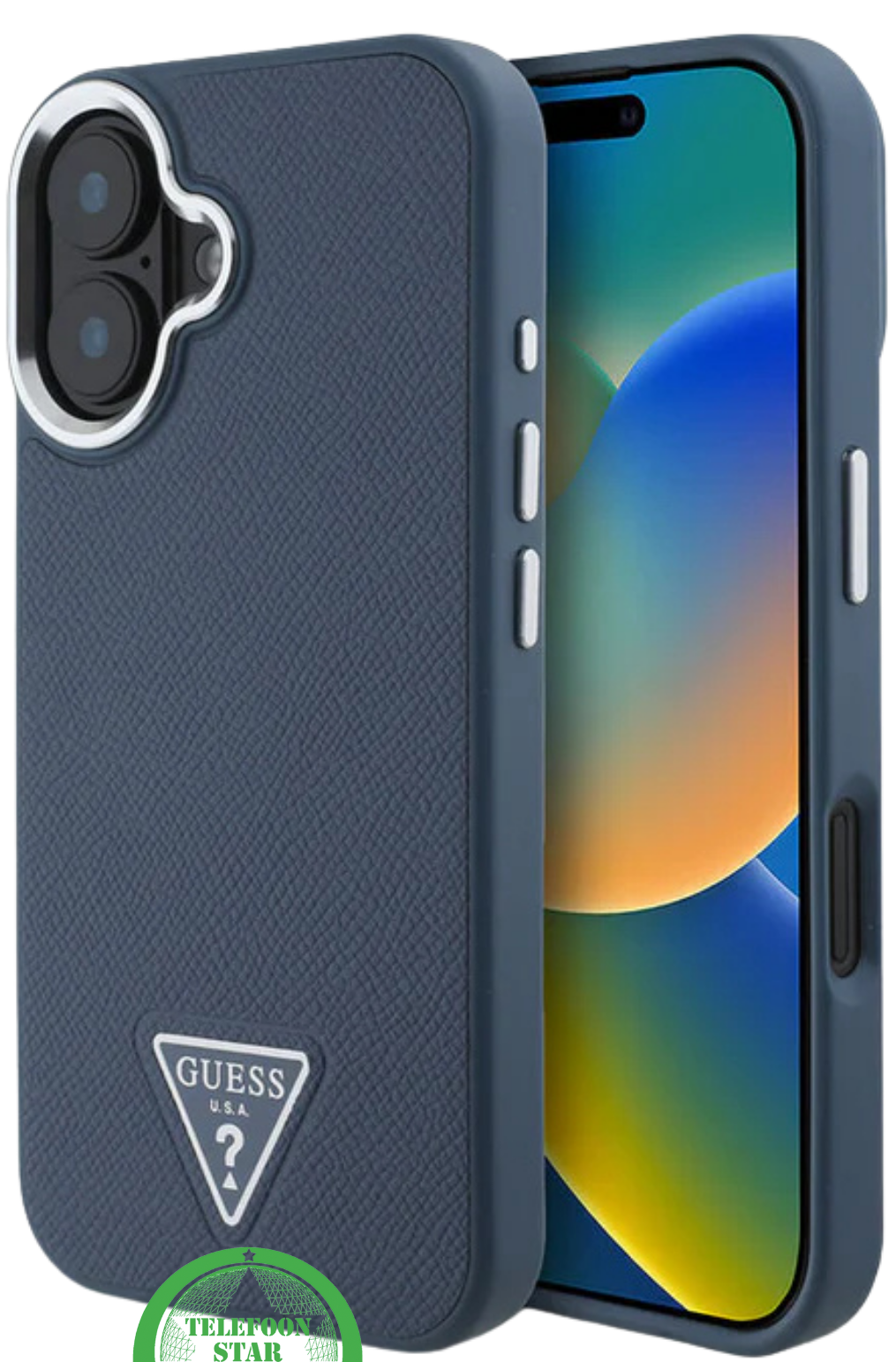 Hoesje voor iPhone 16 Donkerblauw &ndash; Stijlvolle Bescherming in Modern Design