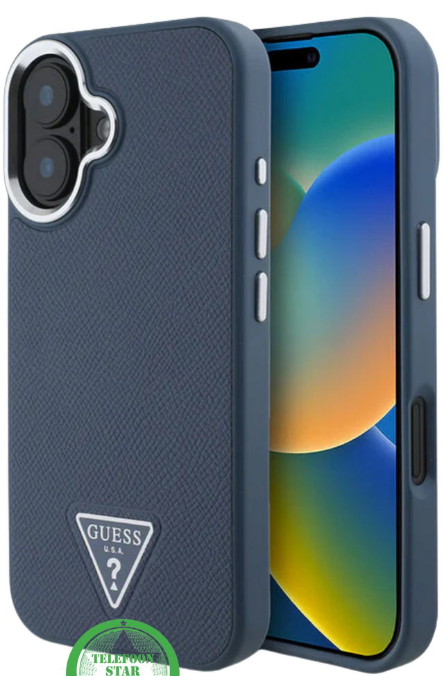 Hoesje voor iPhone 16 Donkerblauw &ndash; Stijlvolle Bescherming in Modern Design