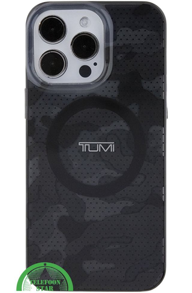 Hoesje Zwart iPhone 16 Pro Max Camouflage &ndash; Stoere Bescherming met MagSafe Compatibiliteit