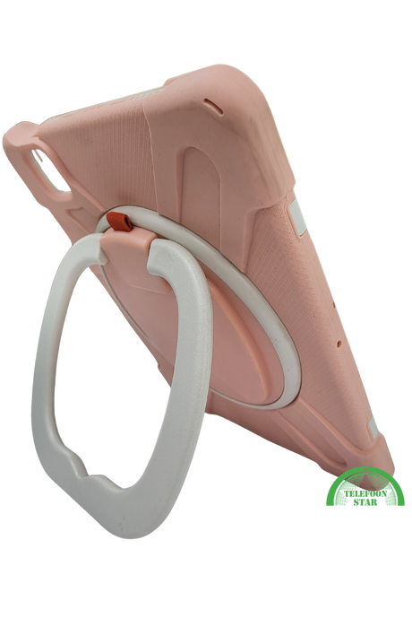 Shockproof Kinder Hoes voor iPad Air 4 10.9 (2020) &ndash; 360&deg; Draaibare Handgreep &amp; Standaard &ndash; Roze