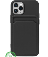 Zwart Hoesje voor iPhone 12 Pro met Kaartvak, Praktisch, Slank &amp; Veilig