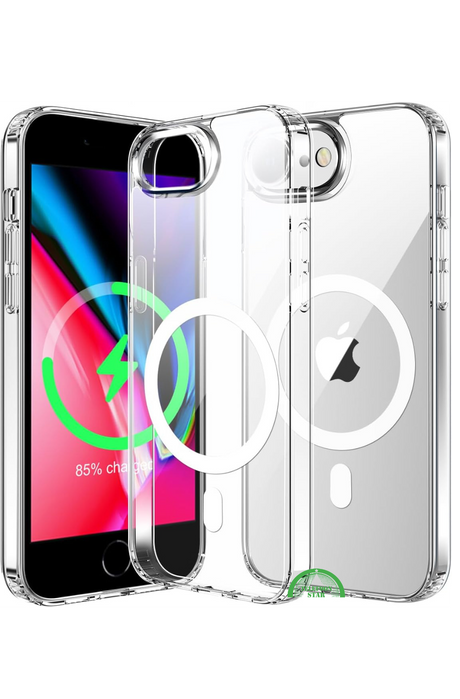 Transparant Hoesje voor iPhone SE 2022 MagSafe, Magnetisch, Slank &amp; Krasbestendig