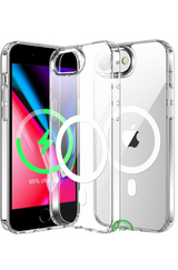 Transparant Hoesje voor iPhone SE MagSafe, Magnetisch, Slank &amp; Krasbestendig